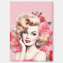 Ímã Pin-Up Floral Vintage – Blossom Marie