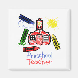 Imã Ímã pré-escolar do professor - escola & pastéi