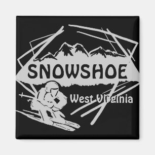 Imã Ímã preto cinzento do logotipo do esqui de West