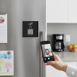 Imã Ímã Preto de Senha de Internet Wifi Código QR