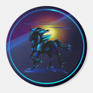 Imã Ímã preto do cavalo