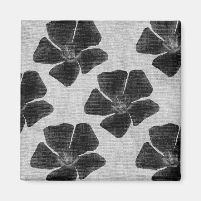 Imã Ímã preto do teste padrão de flor (Frente)