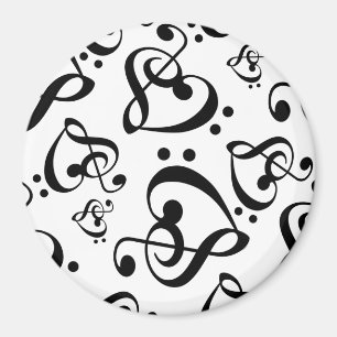 Imã Ímã preto e branco do teste padrão da música