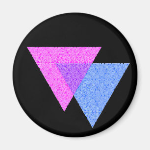 Imã Ímã preto redondo do símbolo do nó do Bi