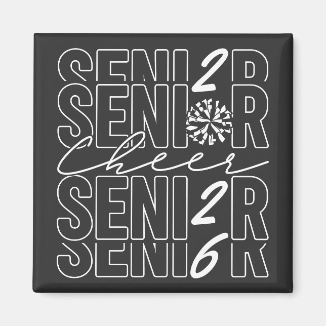 Imã Ímã Quadrado Cheer Senior 2026 (Frente)