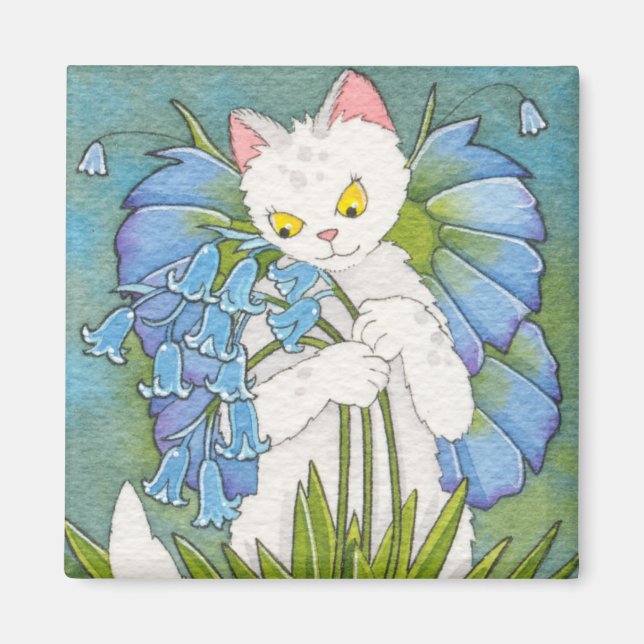 Imã ímã quadrado de Bluebelle (Frente)