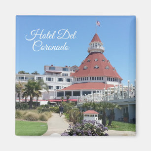 Imã Ímã quadrado de Del Coronado do hotel
