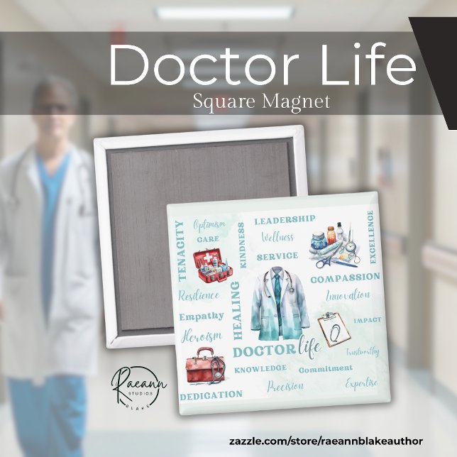 Imã Ímã Quadrado Doctor Life (Criador carregado)