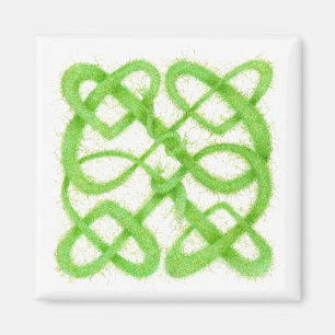 IMÃ ÍMÃ QUADRADO GREEN CELTIC KNOT