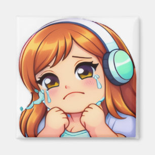 Imã Ímã Quadrado HG Emote: Oficial "Chorar"