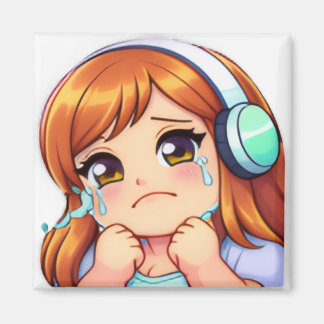 Imã Ímã Quadrado 'HG Emote: Oficial "Chorar"'