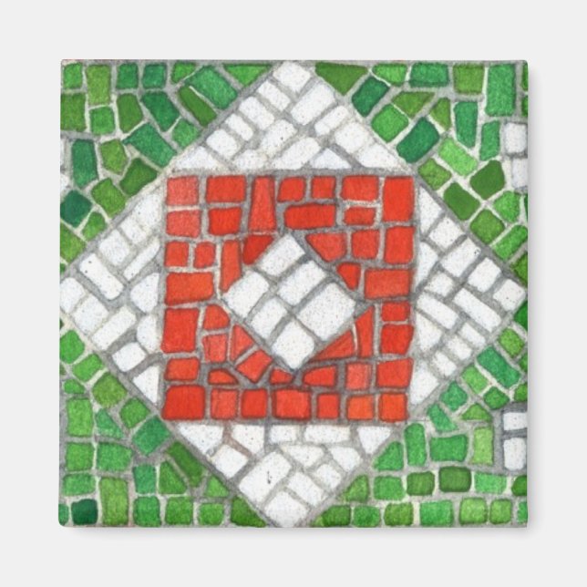 IMÃ ÍMÃ QUADRADO HOLIDAY MOSAIC (Frente)