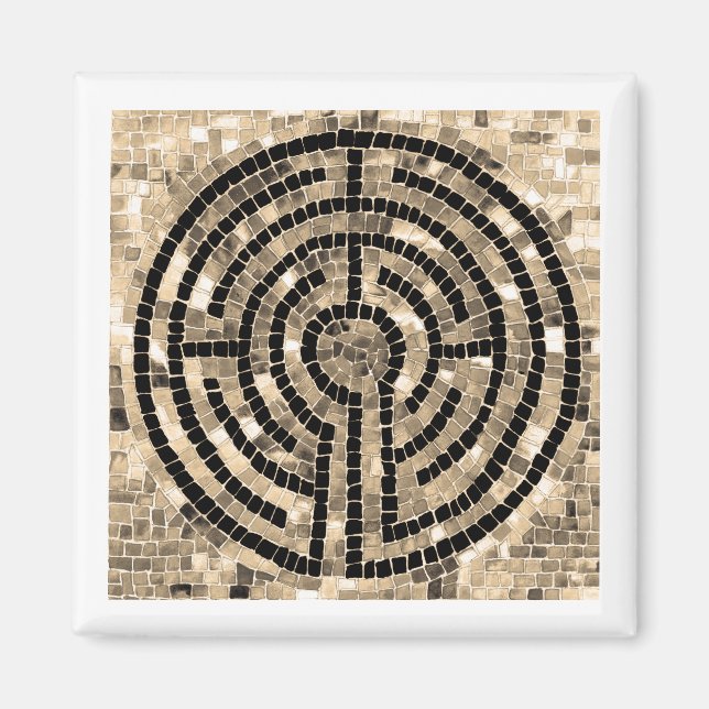 Imã Ímã Quadrado LABYRINTH V - Branco (Frente)