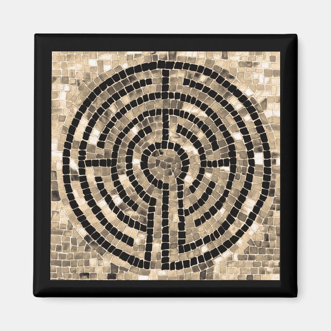 Imã Ímã Quadrado LABYRINTH V - Preto (Frente)