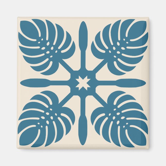 Imã ímã QUILT HAWAIIAN- Monstera (Frente)