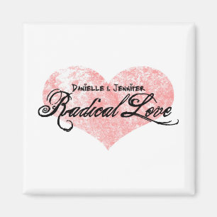 Imã Ímã radical do amor de Danielle e de Jennifer