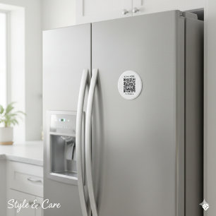 Imã Ímã Redondo com QR Code Personalizado – Destaque-s