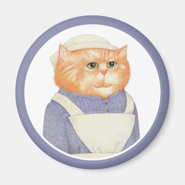 Imã Ímã Redondo COZINHE GATO (Frente)