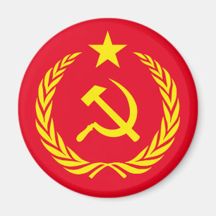 Imã Ímã redondo da bandeira comunista da guerra fria