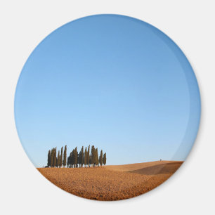 Imã Ímã redondo da paisagem de Toscânia com árvore