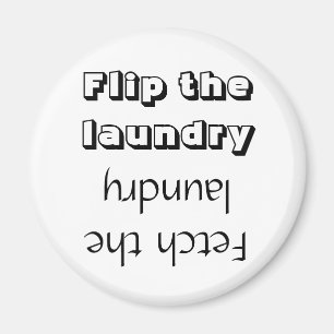 Imã Ímã Redondo de Lembrete de Roupa Flip/Fetch