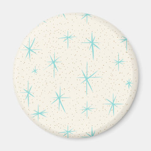 Imã Ímã redondo de Starbursts de turquesa da era
