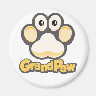Imã Ímã redondo do logotipo de Grandpaw