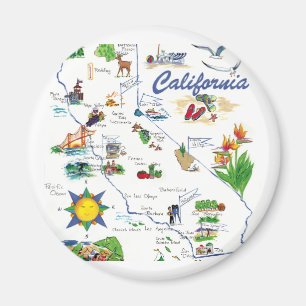 Imã Ímã redondo do mapa de Californai