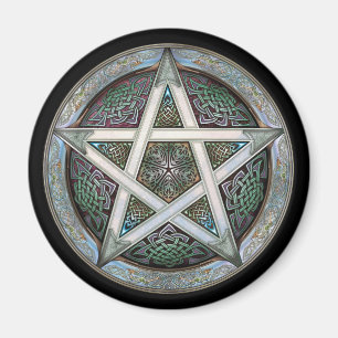 Imã Ímã redondo do Pentacle de prata