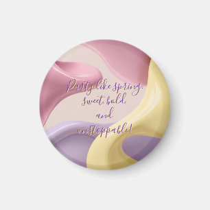 Imã Ímã redondo em gráfico abstrato estiloso