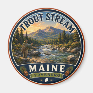 Imã Ímã Redondo Rio de Truta Fryeburg Maine