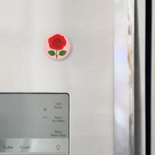 Imã Ímã Redondo Rosa Vermelha