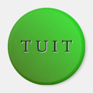 Imã Ímã redondo verde de Tuit