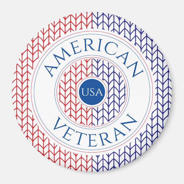 IMÃ ÍMÃ REDONDO VETERANO AMERICANO (Frente)
