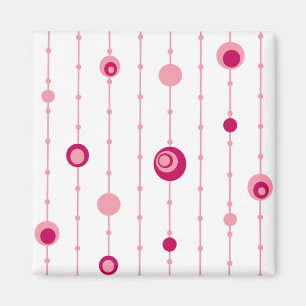 Imã Ímã retro cor-de-rosa dos círculos