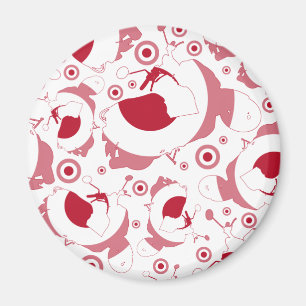 Imã Ímã retro da silhueta do patinete