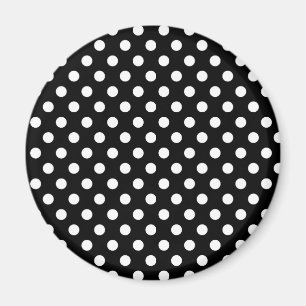 Imã Ímã retro preto e branco do teste padrão de