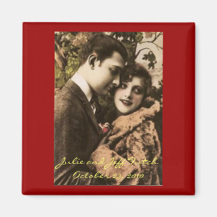 Imã Ímã romântico da foto do casal do vintage