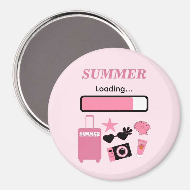 Imã Ímã Rosa de Carregamento de Verão (Front/Back)