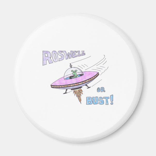 Imã ímã ROSWELL (branco) (Frente)