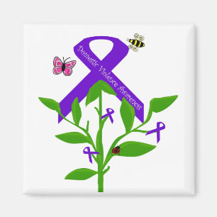 Imã Ímã roxo da consciência da violência doméstic