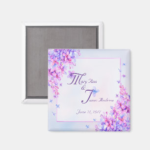 Imã Ímã roxo da flor do Lilac da aguarela