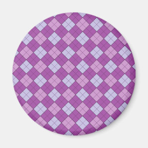 Imã Ímã roxo da xadrez (redondo)