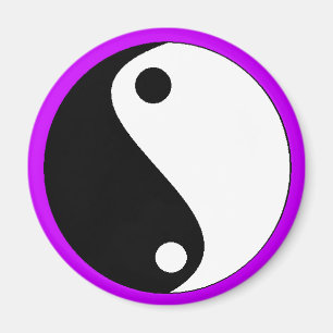 Imã Ímã roxo de YIN-YANG - personalizado