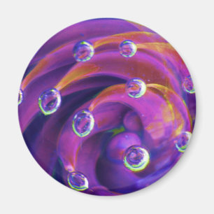 Imã Ímã roxo do vidro de Boro Lampwork Lotus
