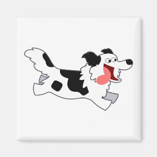 Imã Ímã Running bonito de border collie dos desenhos