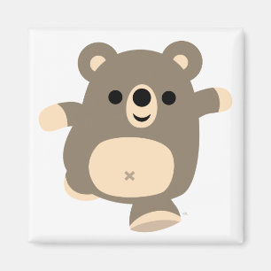 Imã Ímã Running bonito do urso dos desenhos animados