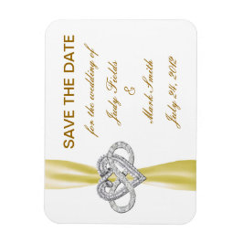 Ímã Imã salve a data Amarelo Infinity Heart