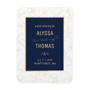 Ímã Imã salve a data - Casamento de praia, Starfish