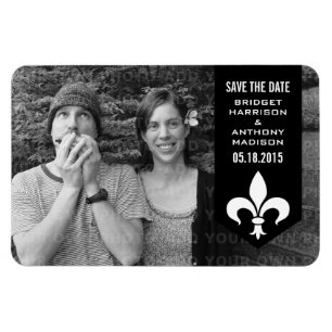 Ímã Imã salve a data de Banner Flourado Chic Negro